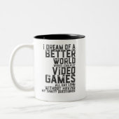 Funny Gamer Zitat für Gaming Nerd Video Game Geek Zweifarbige Tasse (Links)