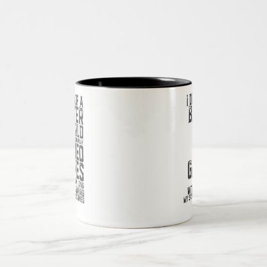 Funny Gamer Zitat für Gaming Nerd Video Game Geek Zweifarbige Tasse (Mittel)