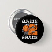 Funny Games on Second Grade Basketball First Day O Button (Vorne & Hinten)