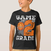 Funny Games on Second Grade Basketball First Day O T-Shirt (Vorderseite)