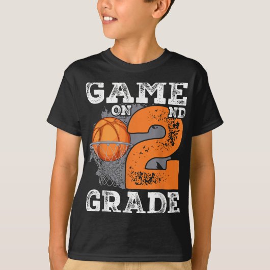 Funny Games on Second Grade Basketball First Day O T-Shirt (Vorderseite)