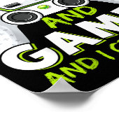Funny Gaming Boys Girls Men Gamer Video Game Poster (Ecke)
