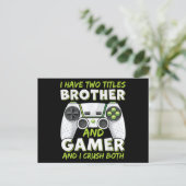 Funny Gaming Boys Girls Men Gamer Video Game Postkarte (Stehend Vorderseite)