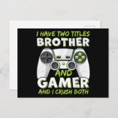 Funny Gaming Boys Girls Men Gamer Video Game Postkarte (Vorne/Hinten)