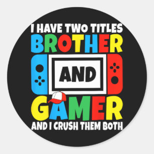 Funny Gaming Boys Men Gamer Video Game Teens Gamer Runder Aufkleber