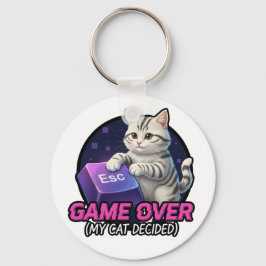 ​Funny Gaming Cat Gamer Gift - My Cat Decided Game Schlüsselanhänger