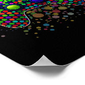 Funny Gaming Controller Polka Dot Video Gamers Dot Poster (Ecke)