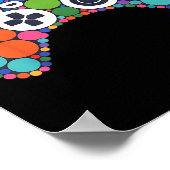 Funny Gaming Controller Polka Dot Video Gamers Dot Poster (Ecke)