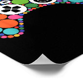 Funny Gaming Controller Polka Dot Video Gamers Dot Poster (Ecke)