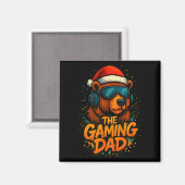 Funny Gaming Dad Christmas Outfit Gamer Gift Magnet (Vorderseite/Rückseite)