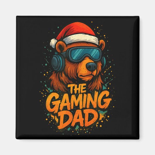 Funny Gaming Dad Christmas Outfit Gamer Gift Magnet (Vorne)