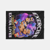 Funny Gaming Gamer Cat  Fleecedecke (Vorderseite (Horizontal))