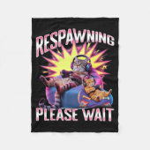 Funny Gaming Gamer Cat  Fleecedecke (Vorderseite)