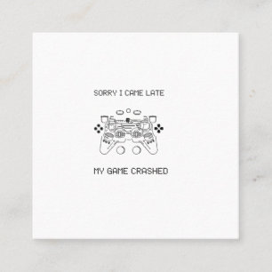 Funny Gaming Gamer_game stürzt ab Quadratische Visitenkarte