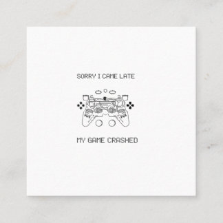 Funny Gaming Gamer_game stürzt ab Quadratische Visitenkarte