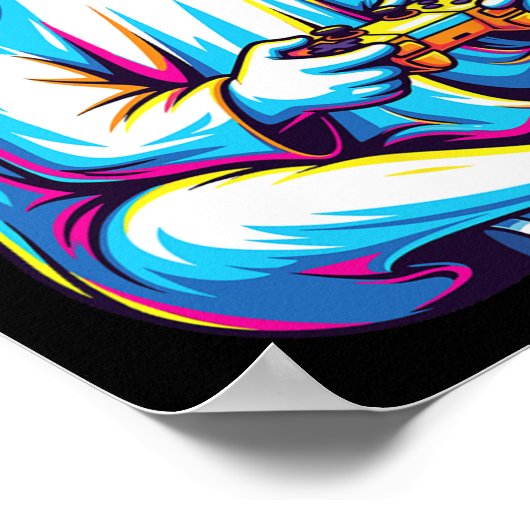 Funny Gaming Ghost mit Headset und Controller Boy Poster (Ecke)