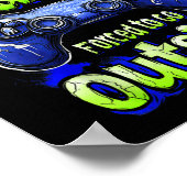 Funny Gaming Grafik T-Shirt für Kinderspielzeugvid Poster (Ecke)