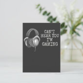 Funny Gaming Headset Kid Gamer Spaß Postkarte (Stehend Vorderseite)