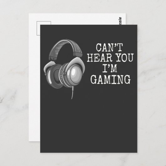 Funny Gaming Headset Kid Gamer Spaß Postkarte (Vorne/Hinten)