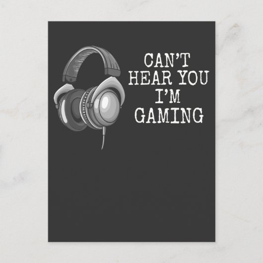 Funny Gaming Headset Kid Gamer Spaß Postkarte (Vorderseite)