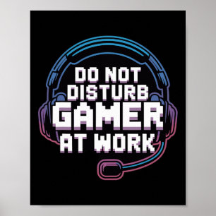 Funny Gaming Headset Spaß stören Gamer nicht Poster