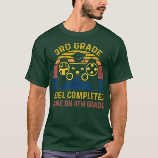 Funny Gaming Level Completed 3rd Grade Graduate T-Shirt (Vorderseite)
