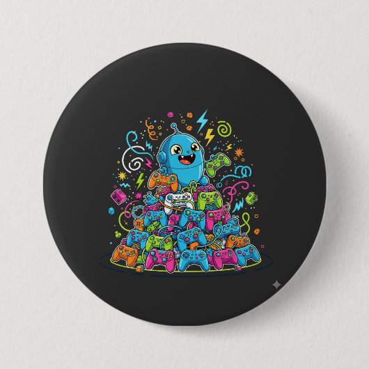 Funny Gaming Never Ends  Button (Vorderseite)