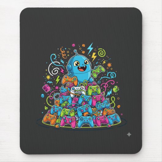 Funny Gaming Never Ends Mousepad (Vorne)