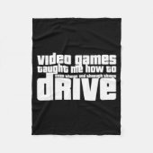 Funny Gaming New Driver Video Game Driving Instruc Fleecedecke (Vorderseite)