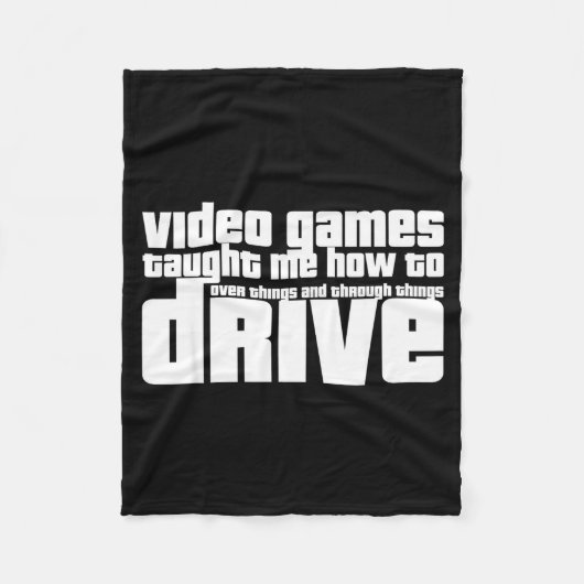 Funny Gaming New Driver Video Game Driving Instruc Fleecedecke (Vorderseite)