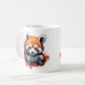 Funny Gaming Red Panda Lover Kaffeetasse (Vorderseite Links)