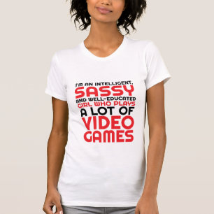 Funny Gaming T - Shirt für Geeks und Gamers Girl