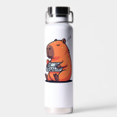 Funny Gaming Thermos – Capybara Retro Style Trinkflasche (Rückseite)