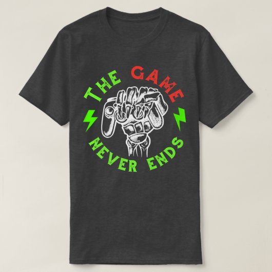 Funny Gaming Zitat Skeleton T-Shirt (Design vorne)