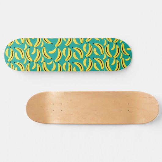 Funny Gane Bananen illustriertes Muster Skateboard (Horizontal)