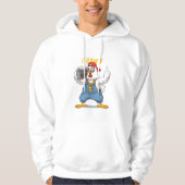 Funny Gangsta Chicken Hoodie F CAW F Hip Hop Style (Vorderseite)