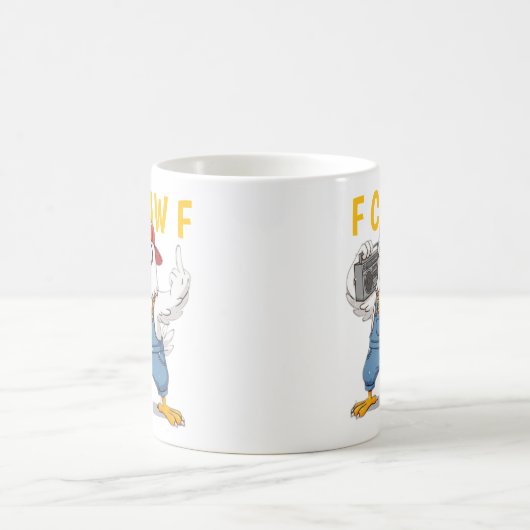 Funny Gangsta Chicken Mug F CAW F Hip Hop Style Kaffeetasse (Mittel)