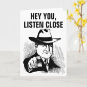 FUNNY GANGSTER BIRTHDAY GREETING CARDS KARTE (Gelbe Blume)
