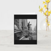 Funny Gangster Cat Thug Meme Street Lover Cats Karte (Gelbe Blume)