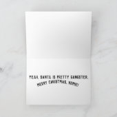 FUNNY GANGSTER SANTA CHRISTMAS CARDS KARTE (Innenseite)