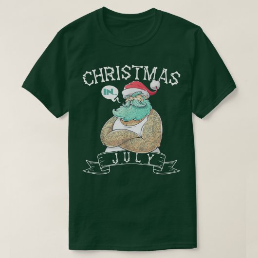 Funny Gangster Santa Christmas in July Grumpy Gran T-Shirt (Design vorne)