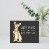 Funny Gangster Sphynx Cat Tattoo Illustration Postkarte (Stehend Vorderseite)