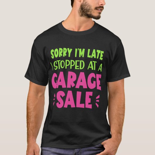 Funny Garage Sale T - Shirt, Neon T-Shirt (Vorderseite)