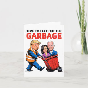 Funny Garbage für Trump 2024 - Zeit, den Kampf zu  Karte
