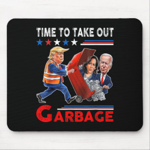 Funny Garbage für Trump 2024 - Zeit, den Kampf zu Mousepad