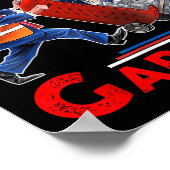 Funny Garbage für Trump 2024 - Zeit, den Kampf zu Poster (Ecke)