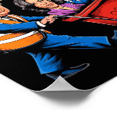 Funny Garbage für Trump 2024 - Zeit, den Kampf zu  Poster (Ecke)