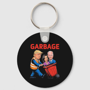 Funny Garbage für Trump 2024 - Zeit, den Kampf zu  Schlüsselanhänger