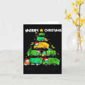 Funny Garbage Truck Christmas Tree Ornament Decor Karte (Gelbe Blume)