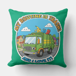Funny Garbage Truck-Humor Decor Kissen
